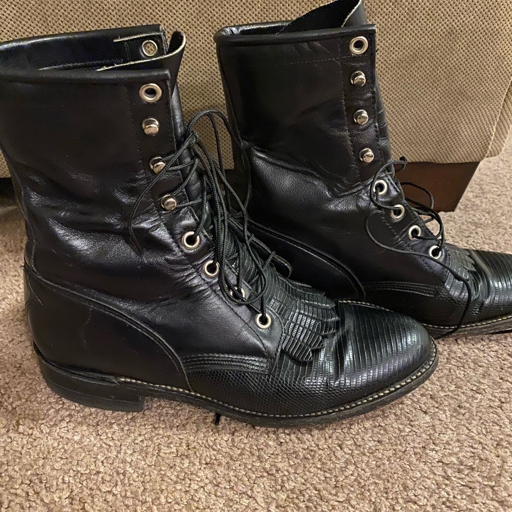 Justin Lace Up Boots. Women